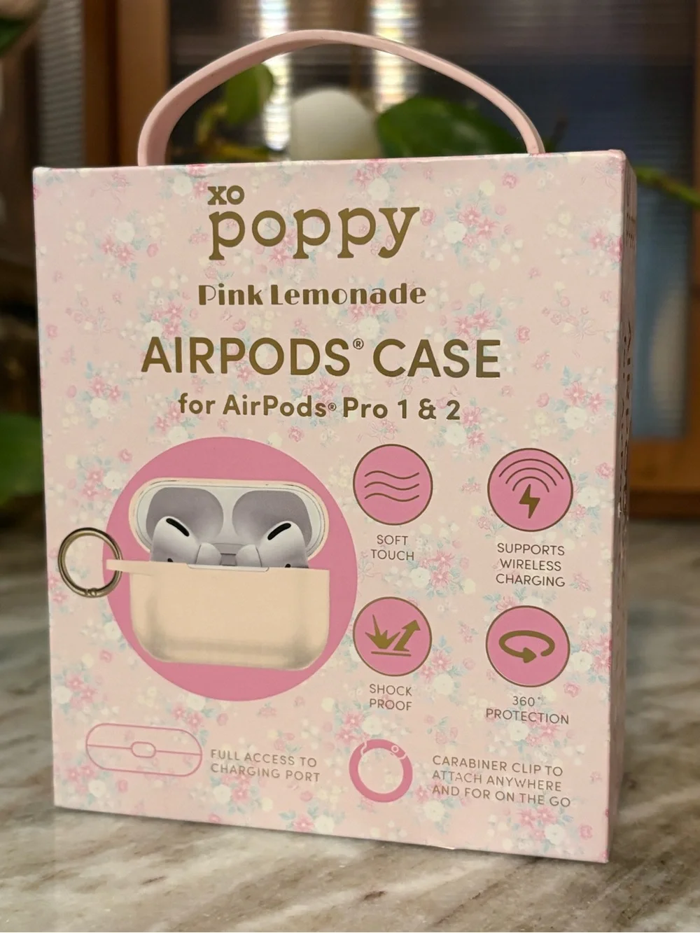 🍋 XO Poppy Pink Lemonade AirPods Pro 1 & 2 Case - Soft Pink NWT